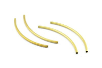 24 Raw Brass Curved Tubes (3x80mm) Bs 1407