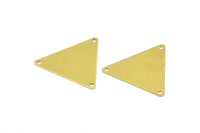 Pirinç Üçgen Tılsım, 3 Delikli 20 Ham Pirinç Üçgen Tılsım (22x25mm) Brs 3029 A0086