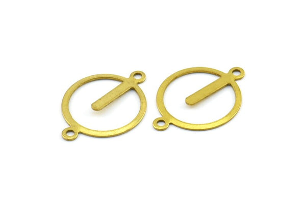 Brass Chandelier Charm, 50 Raw Brass Chandelier Round Findings (21x15mm)  Brs 3045 A0029