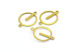 Brass Chandelier Charm, 50 Raw Brass Chandelier Round Findings (21x15mm)  Brs 3045 A0029