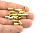 Brass Round Tubes, 50 Raw Brass Tubes (5x10mm) Bs 1461