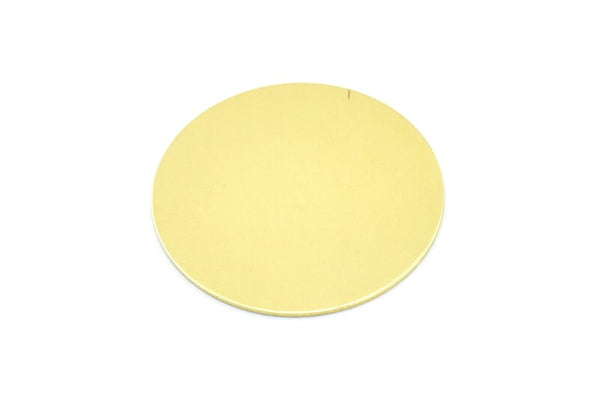 Shiny Stamping Blank, 10 Raw Brass Round Stamping Blanks (25x0.45mm) A0201