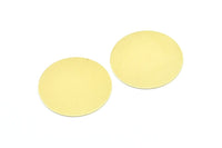 Shiny Stamping Blank, 10 Raw Brass Round Stamping Blanks (25x0.45mm) A0201