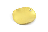 Brass Round Charm, 25 Raw Brass Round Disc Charms (16mm) A0497