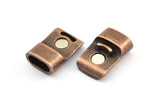 Copper Leather Cord Clasp, 2 Copper Plated Brass Magnetic Clasp For Leather Cord (26x13x7.5mm) Y308 Y061 Y033