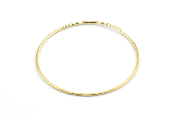 Tel Kulak Küpeleri, 24 Ham Pirinç Tel Küpe, Küpe Bulguları (40x1mm) E120