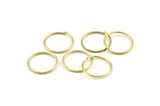 Wire Ear Hoops, 48 Raw Brass Wire Hoops, Earring Findings (15x1mm) E128