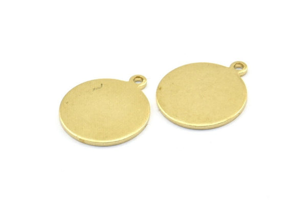 Brass Cabochon Tag, 24 Raw Brass Cabochon Tags With 1 Loop, Stamping Tags (17x14.5x1mm) BS 2063