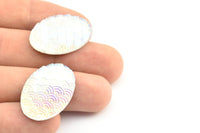 Resin Oval Cabochon, 12 Gray Resin Oval Cabochon (29.5x20x5mm) E314