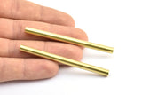 Brass Tube Bead, 6 Raw Brass Tube Beads (5x70mm) BS 2056