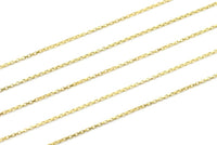 Pirinç Bağlantı Zinciri, 3 Metre Ham Pirinç Dikdörtgen Zincir (1 mm) Z170