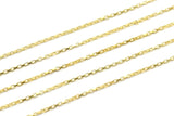 Brass Chain, 3 M Raw Brass Rectangle Chain, Link Chain (1.5mm) Z166