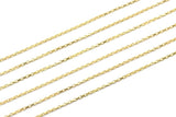 Brass Link Chain, 3 M Raw Brass Rectangle Chain, Open Link (1.2mm) Z169