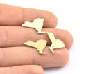 Brass New York Blank, 24 Raw Brass New York State Blanks, Findings (14x20x1mm) E056