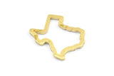 Brass Texas Charm, 48 Raw Brass Texas State Charms, Findings (18x18.5x1mm) E054