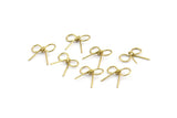 Brass Wire Connector, 50 Raw Brass Wire Ribbon Connectors, Charms, Findings (10x11x0.60mm) BS 2085