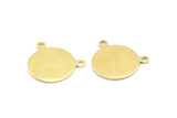 Brass Cabochon Tag, 6 Raw Brass Cabochon Tags With 2 Loops, Stamping Tags (17x1mm) A0613