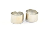 Ring Settings for Soldering, 3 Silver Tone Adjustable Smooth Ring Settings for Soldering (19mm) Mn53 H0591