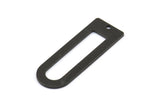 D Shape Rings, 6 Oxidized Brass Black D Shape Connectors With 1 Hole, Rings (37x13x1mm) BS 1927 S705