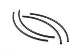 Black Curved Tube, 12 Oxidized Brass Black Curved Tubes (3x110mm) Bs 1419 S547