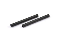 Black Tube Bead. 25 Oxidized Brass Black Tube Beads (3x30mm) Bs 1443 S708