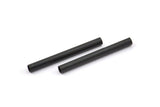 Black Tube Bead. 25 Oxidized Brass Black Tube Beads (3x30mm) Bs 1443 S708