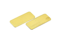 Brass Rectangle Blank, 10 Raw Brass Bracelet Blanks (35x15x0.80mm) D0257