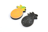 Fridge Magnet Parts, 8 Fridge Plastic Pineapple Magnet Parts (22x13.5x2.5mm)