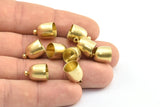Brass End Cap, 20 Raw Brass End Cap, Cord Tip Cord End - (9.7x13.7mm) - Bs-1665