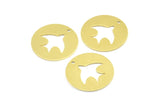Brass Bird Necklace, 10 Raw Brass Bird Tags With 1 Hole, Findings, Charms (23x0.9mm) K636