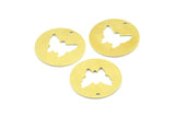 Brass Butterfly Necklace, 10 Raw Brass Butterfly Tags With 1 Hole, Findings, Charms (23x0.9mm) K627