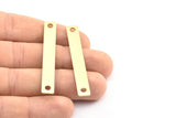 Personalized Brass Connector, 10 Raw Brass Stamping Connectors (54x7mm) B0182