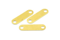 Brass Stamping Connector, 50 Raw Brass Stamping Connectors (24x7mm) Brs 1657-2 A0346