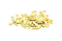 Pirinç Çiçek Boşluğu, 100 Ham Pirinç Çiçek Damgalama Boşluğu, Tılsımlar (6,50 mm) A0884