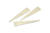 Hammered Triangle Charm, 3 Silver Tone Hammered Long Triangle Charms, Pendant, Earring Findings (11x50x1.2mm) N0276 H0500
