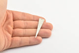 Hammered Triangle Charm, 3 Silver Tone Hammered Long Triangle Charms, Pendant, Earring Findings (11x50x1.2mm) N0276 H0500