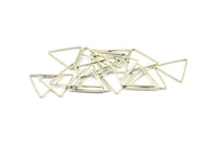 Silver Triangle Charm, 12 Silver Tone Triangle Charms (20x20x20mm) Bs-1124 H0244