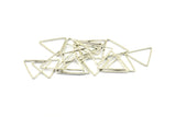 Silver Triangle Charm, 12 Silver Tone Triangle Charms (20x20x20mm) Bs-1124 H0244