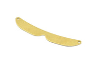 66mm Choker Pendant, 4 Raw Brass Choker Pendants With 2 Holes (66x10mm) Brs 178-05 b0044