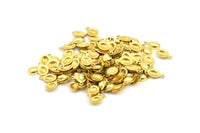 Oval Necklace Charm, 50 Raw Brass Oval Charms (6x10mm) Brs 83657 A0511