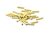 Brass Tube Bead, 40 Raw Brass Tube Bead Tubes, Jewellery Findings, Tube Beads (3x15mm) Bs 1442