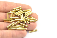 Brass Tube Bead, 40 Raw Brass Tube Bead Tubes, Jewellery Findings, Tube Beads (3x15mm) Bs 1442