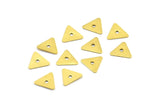 Brass Triangle Bead, 100 Raw Brass Triangle Bead Caps, Disc, Findings (7x8mm) Brs 619 A0481