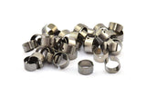Gunmetal Ear Cuffs, 30 Nickel Free Gunmetal Brass G Ear Cuffs With One Hole Round Findings (9mm) Brs 000 D0063