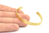 Brass Cuff Bracelet - 2 Raw Brass Cuff Bracelet Bangle With 2 Holes (6x145x1mm) Brc003