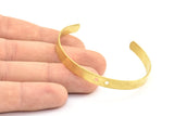 Brass Cuff Bracelet - 2 Raw Brass Cuff Bracelet Bangle With 2 Holes (6x145x1mm) Brc003