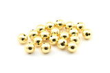 Gold Ball Bead, 12 Gold Lacquer Plated Brass Spacer Beads, Findings (12mm) Brsm2 - A0747