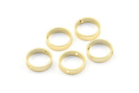 10mm Circle Connector, 12 Gold Plated Brass Circle Ring Connector With 2 Holes, Findings (10x2.5mm) BS 2202
