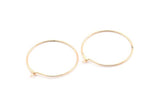 Rose Gold Earring Wires, 25 Rose Gold Lacquer Plated Brass Earring Studs, Wire Hoops (25x0.70mm) BS 2233 Q0182