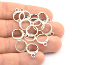 Antique Silver Earring Clasp, 25 Antique Silver Plated Brass Leverback Earring Clasps (12x14mm) (bs1100)--A0897 H0560